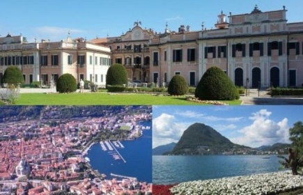 In alto Varese, in basso a sinistra Como e a destra Lugano: tre centri, una Città (dei Laghi)
